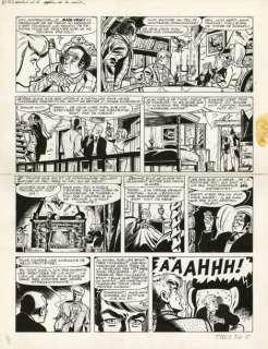 Ric Hochet - Les spectres de la nuit Encre de Chine pour la planche 5 de l’album.... | Tessier Sarrou