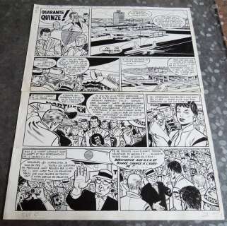 Reding, Raymond | Planche originale très grand format Ã  l’encre de Chine  - Jari  - La dernière chance de Larry Parker  - (1978) | Catawiki