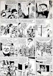 Paape | Valhardi, planche n°105 Ã  l’encre de Chine de l’… | Banque Dessinée