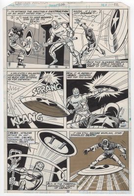Sal Buscema | Tavola originale per Captain America 226 p. 22. Cm. 27 x 40. MARVEL COMICS USA. Year 1978. Inks by Esposito. | Art e Fumetto