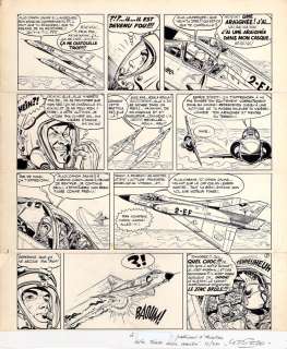 Uderzo | Tanguy et Laverdure, planche n°8 à l’encre de… | AZ auction