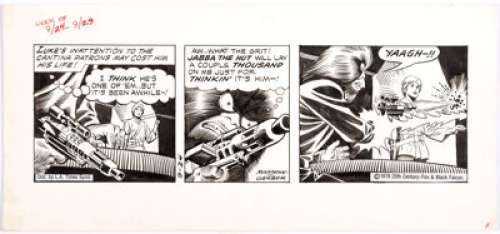 Russ Manning Star Wars Daily Comic Strip Original Art dated 9-24-79 (L. A. Times Syndicate, 1979). Luke gets - | Heritage
