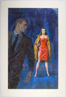 Robert Abbett Fatal Step Paperback Cover Original Art (Signet Books, 1961). "Carnival lights beckon a - | Heritage