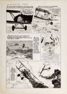 Doug Wildey Sgt. Rock #307 Story Page 2 Original Art (DC, 1977). Dueling WWI pilots shoot each other down in - | Heritage