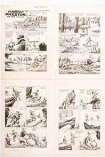 Alberto Giolitti (attributed) Sergeant Preston of the Yukon Complete Unpublished 7-Page Story and Original -