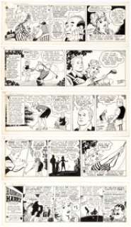 Fran Matera Hairbreadth Harry Daily Comic Strip Original Art Group of 5 (Ledger Syndicate, 1967). Matera, a -