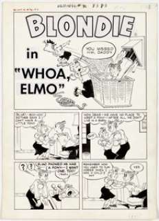 Blondie Comics Monthly #96 Complete 5-Page Story Original Art (Harvey Comics, 1956).... (Total: 5 Original Art) | Heritage
