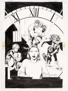 Gary Frank and John Dell Birds of Prey: Manhunt #3 Cover Original Art (DC, 1996).... | Heritage