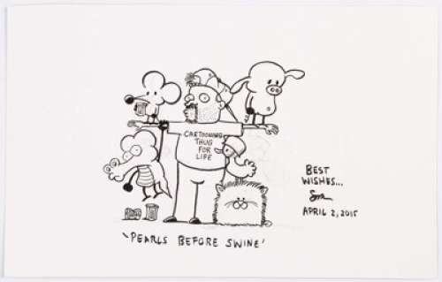 Stephan Pastis Pearls before Swine Sketch Original Art (2015).... | Heritage