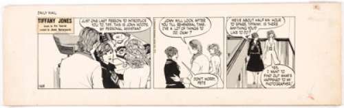 Pat Tourret Tiffany Jones Daily Comic Strip #1165 Original Art (Associated Newspapers Group Ltd., 1975). ... | Heritage