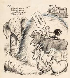 Rube Goldberg Reluctant Playmates Editorial Comics Panel Original Art (c. 1940s).... | Heritage