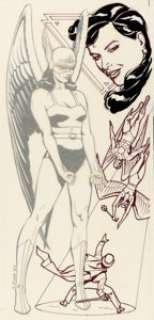 Steve Rude Who’s Who: The Definitive Directory of the DC Universe #10 Hawkgirl Illustration Original Art (DC, 1985... | Heritage