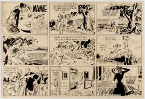 Russell Patterson Mamie Sunday Comic Strip Original Art dated 8-12-51 (United Feature Syndicate, 1951).... | Heritage