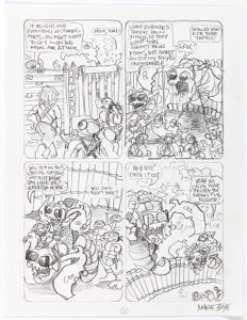 Mark Bodé Teenage Mutant Ninja Turtles: "Times" Pipeline Story Pages Preliminary Artwork Original Art Group of 7 (... (Total: 7 Original Art)