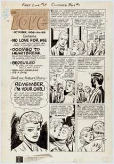 Jack Kirby First Love Illustrated #69 Contents Page 1 Original Art (Harvey, 1956).... | Heritage