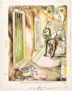 Draper Hill (as "Gah*n W*lson" [sic]) Harvard Lampoon Playboy Parody Gag Cartoon Original ... | Heritage