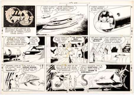 Al McWilliams Twin Earths Sunday Comic Strip Original Art dated 8-1-54 (United Feature Syndicate, 1954).... | Heritage