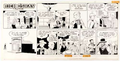 Stan Lynde Rick O’Shay Sunday Comic Strip Original Art dated 6-21-64 (Chicago Tribune, 1964).... | Heritage