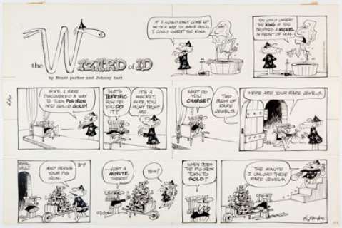 Brant Parker Wizard of Id Sunday Comic Strip Original Art dated 3-9-69 (Field Enterprises, 1969).... | Heritage