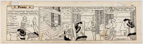  - Harry Haenigsen Penny Daily Comic Strip Original Art dated 8-17-48 (New York Herald Tribune, 1948)....