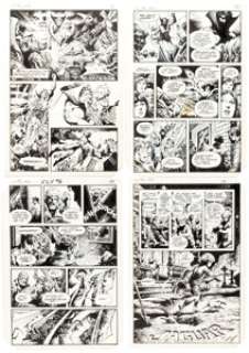  - Vic Catan The Fly #6 8 Page Story Original Art (Red Circle/Archie Comics, 1984).... (Total: 8 Original Art)