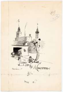 George Herriman archy and mehitabel Interior Illustration Original Art (Doubleday, 1927).... | Heritage