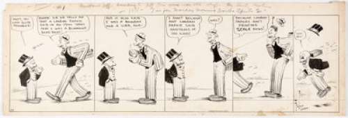 Bud Fisher Mutt and Jeff Daily Comic Strip Original Art dated 4-30-23 (H. C. Fisher, 1923). Augustus Mutt and - | Heritage