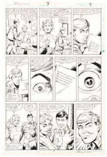Steve Ditko and Bruce Patterson Speedball #3 Story Page 7 Original Art (Marvel, 1988). Family issues play out as -