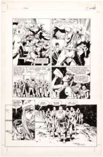 Brian Bolland and Terry Austin Camelot 3000 #7 Original Art (DC, 1983).... | Heritage