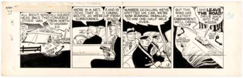 Chester Gould Dick Tracy Daily Comic Strip Original Art dated 11-17-45 (News Syndicate, 1945). Forced at gunpoint - | Heritage