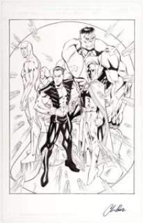 Chris Batista and Dan Panosian The Order #2 Splash Page 1 Original Art (Marvel, 2002)....