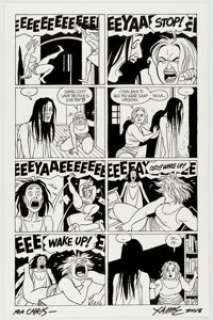 Jaime Hernandez Love and Rockets V2#1 Story Page 7 Maggie Original Art (Fantagraphics, 2001). Izzy gives Maggie a - | Heritage