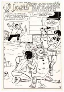 Dan DeCarlo and Rudy Lapick Josie and the Pussycats #46 Complete 5-Page Story "The Rat Takes the Cheese" Original ... (Total: 5 Original Art) | Heritage