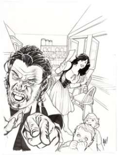 Adam Hughes Fables #100 Bigby Wolf and Snow White Pin-Up Illustration Original Art and Signed Color Print - | Heritage