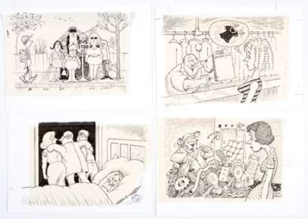 Al Jaffee | MAD #287 Illustrations for "It’s Never a Good Sign..." Preliminaries and Finishes Original Art Group of 14 (EC Publ., 1989). | Heritage