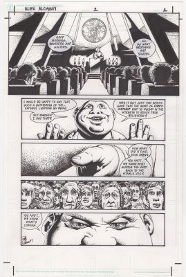Richard CORBEN - Tavola originale per Alchemy #2 p.2.  Cm. 28 x 43. DARK HORSE COMICS 1997. Firmata e datata.