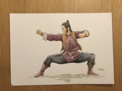 Taduc, Olivier | Dessin original en couleur  - Chinaman | Catawiki