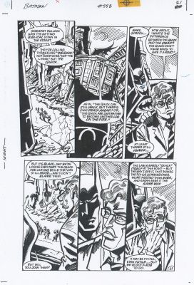 Jim Aparo | JIM APARO 1998 BATMAN #558 PG – GOTHAM DESTROYED! | Tri-State Original Art