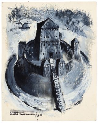 Follet | La Chevalerie, illustration à la gouache sur… | AZ auction