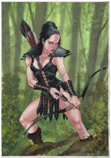 Gã¼Rsel, Gã¼Rçan | Original watercolour  - Pin-Up  - Amazon  - (2016) | Catawiki