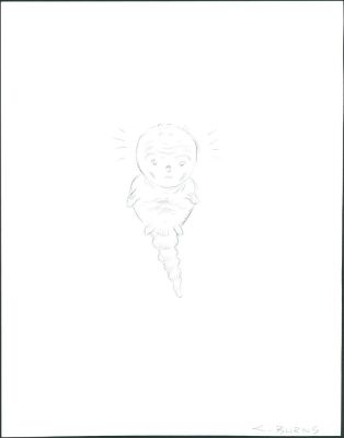 Charles Burns | Baby-Worm Pencil Sketch Issue Sketch Page Sketch | Higher Consciousness Collectibles