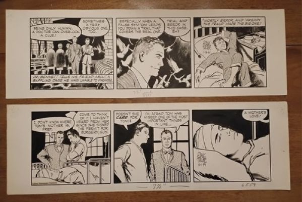 Two Frank Thorne DR. GUY BENNETT Original Comic Strip Newspaper Daily Artwork 3 | eBay US (Buy It Now)