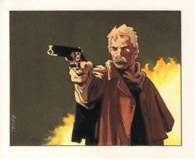 Lot 164 - W.E.S.T: MORGAN CHAPEL AU PISTOLET Encre de couleur sur papier pour le héros de...