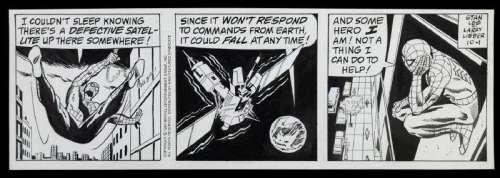 The Amazing Spider-Man Original Comic Strip Art 10-1-1990 | Goldberg Coins & Collectibles