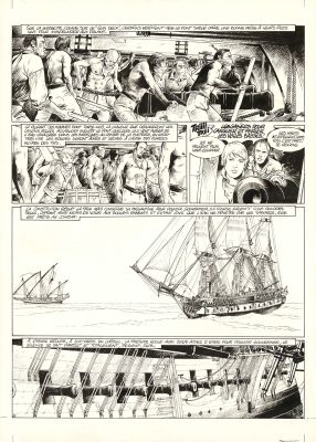 Franck Bonnet | USS Constitution - Livre II - Il y a deux justices en mer, celle des gradés et celle des sans grades (T.2) - Planche originale n°40 | Daniel Maghen