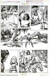 John Buscema and Ernie Chan - Original Art for Savage Sword of Conan #64, story page 11 (Marvel, 1981). Conan - | Heritage