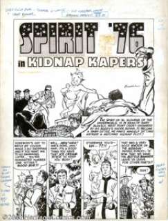 Bob Powell - Original Art for Green Horner #37, Complete 4-page Story, "Spirit of ’76 in Kidnap Kapers" - | Heritage