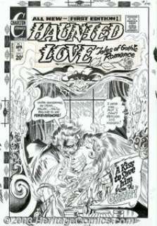 Tom Sutton - Original Cover Art for Haunted Love #1 (Charlton, 1973). Tom Sutton was Charlton’s key artist for - | Heritage