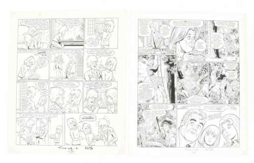 [ORIGINAL BOOK & COMIC BOOK ARTWORK] DICK VLOTTES (1932-) TWO ORIG. PAGES FOR TINA MAGAZINE | Zwiggelaar Auctions