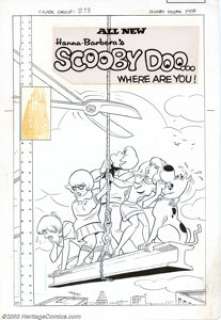 Unknown Artist - Original Cover Art for Scooby Doo #6 (Charlton, 1976). Rut roh! Scooby Doo and the gang find - | Heritage